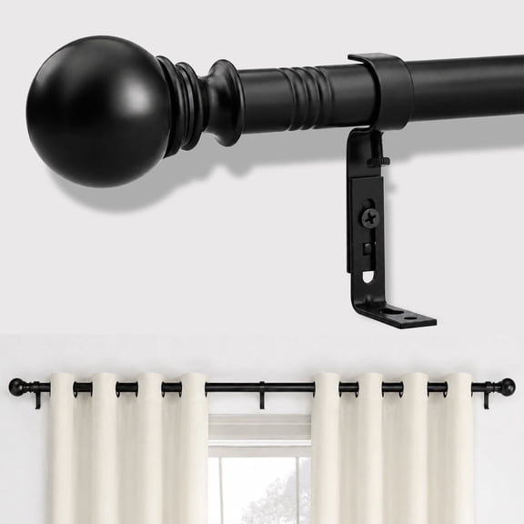 SNYGOV 28-144 Inch Curtain Rods, 1 Inch Diameter Adjustable Heavy Duty Curtain Rods for Windows, Extra Long Window Treatment Rods, Telescopic Splicing Metal Drapery Pole, Easy Installation