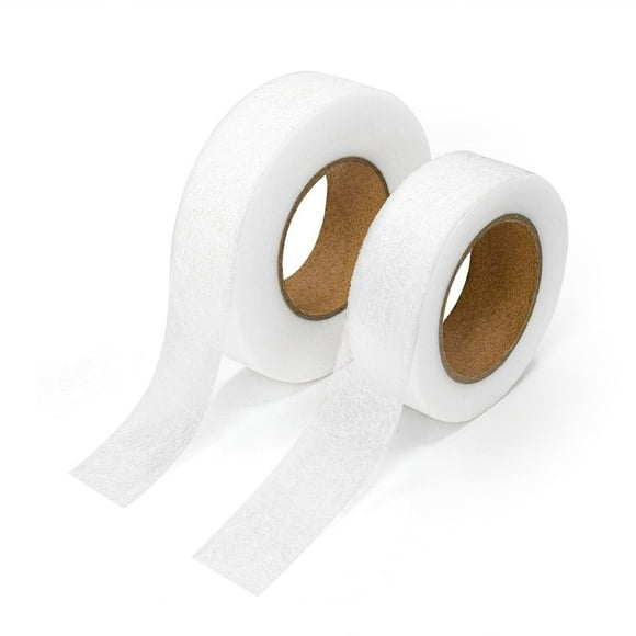 SNYMW Hem Tape, Fabric Tape for Hemming, Hemming Tape for Clothes, 66/210 FT Long Stitch Witchery Tape, No Sew Hemming Tape Suitable for Folding Clothes, Curtains and Home Decor (2 Rolls White)
