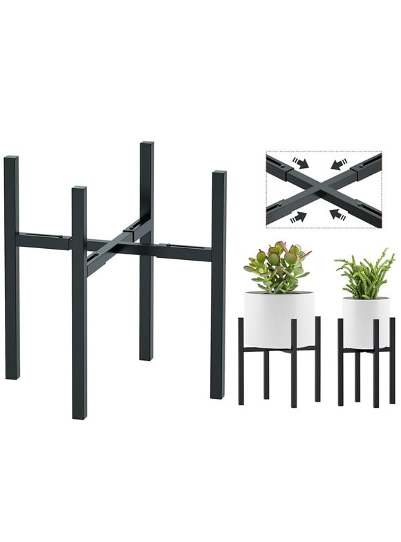SNYNUXX Adjustable Metal Plant Stand Outdoor & Indoor Fits for 8-14 inches Plant Pot Stand Mid Century Modern Planter Pot Holder Corner Plant Stands