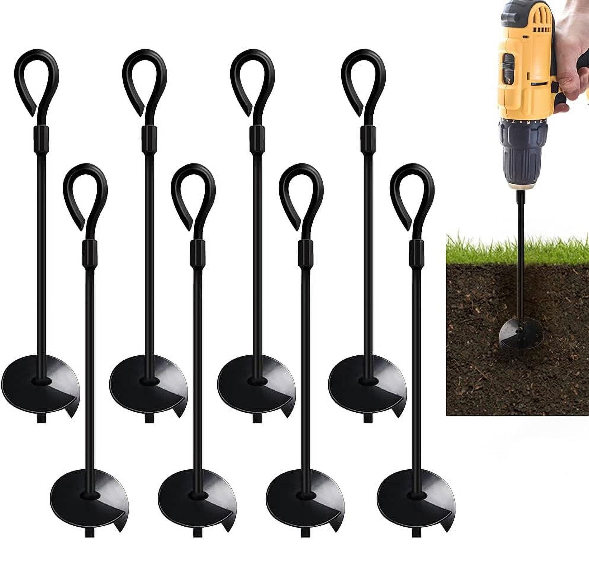 SNYNUXX DualPurpose Ground Anchor 15 Inch 8 Pack Heavy Duty for High