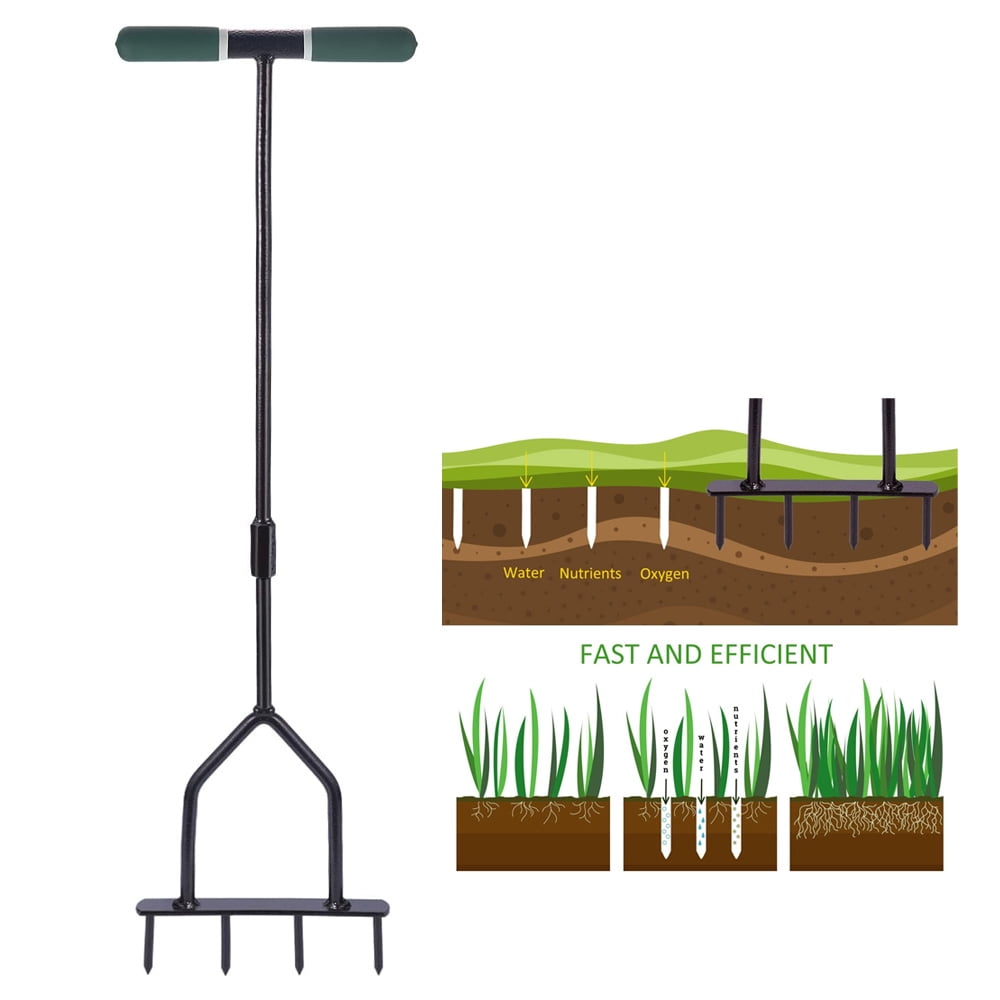 SNYNUXX Multi Spike Lawn Aerator, Grass Aerator for Lawn, Manual Core