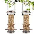 SNYNUXX Wild Bird Feeders for Outdoors Hanging 2 Pack Stainless Steel