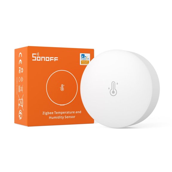 SNZB-02P Zigbee Temperature Humidity Sensor, Indoor Thermometer Hygrometer with Alert, Works with Alexa & Google Home for Remote Monitoring and Home Automation, ZigBee 3.0 Hub Required (1)