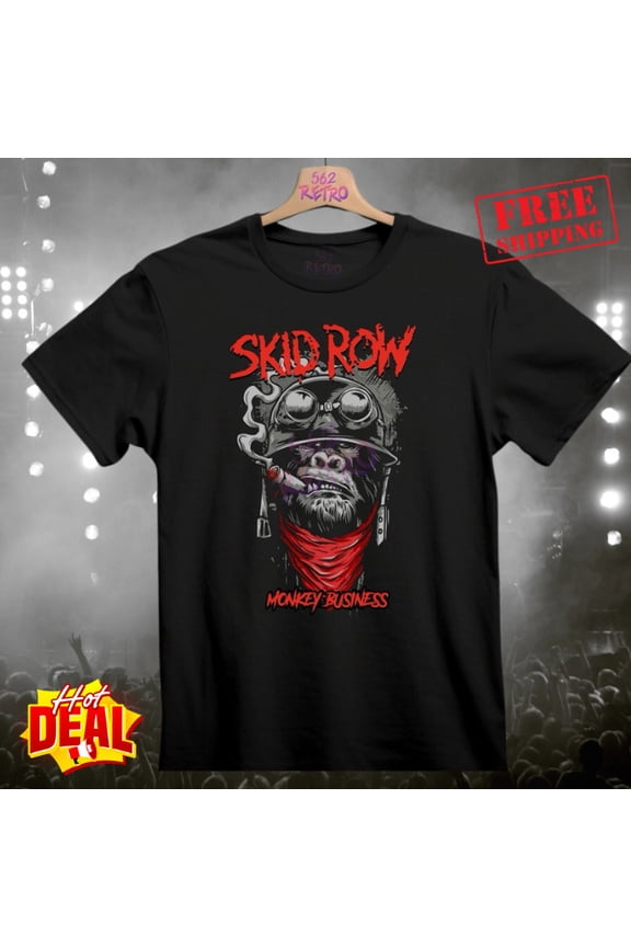 SNew ROW Monkey Business Metal Rock Band T-Shirt Black S-5XL - Fanmade - Hot sal