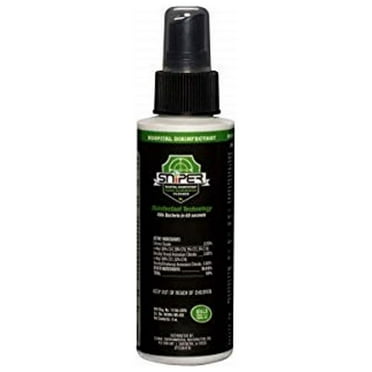 SNiPER Hospital Disinfectant, Odor Eliminator & All-Purpose Cleaner, 4 Ounce Spray