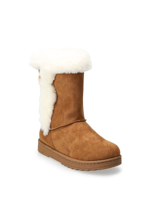 ® Abigail Women's Faux-Fur Winter Boots Color: Chestnut Size: 6