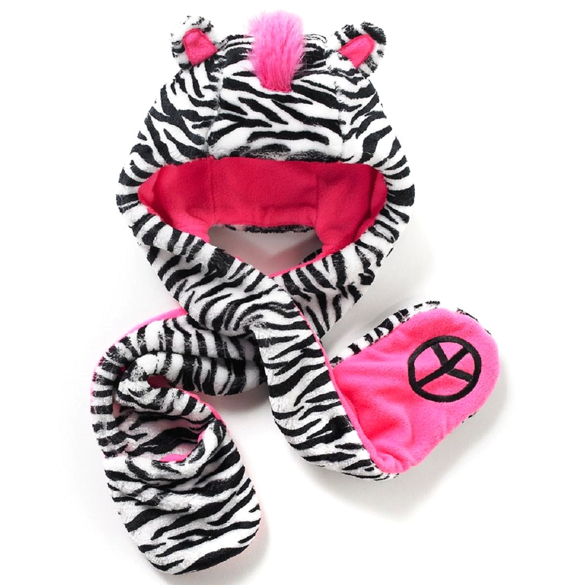 Big Girls Brown Leopard Faux Hat 6-12 main image 1