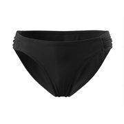SO Black Shirred Hipster Bikini Bottom Swimwear Juniors' XL