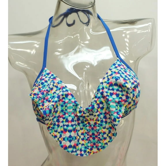 SO Blue Triangle Push-Up Bikini Top Swimwear Juniors' Women's Small