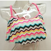 SO Chevron Print Flounce Bikini Top Swimwear Juniors Womens Large