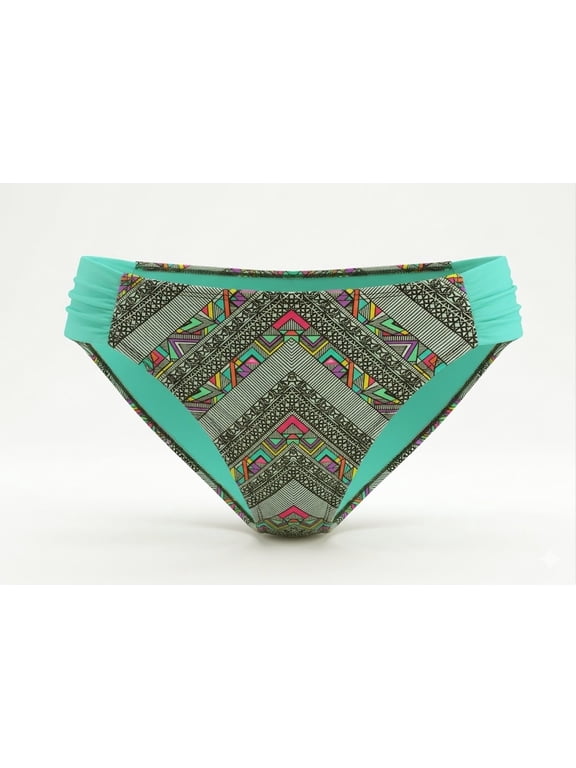Mint Green Shirred Hipster Bikini Bottoms Swimwear Juniors' XS