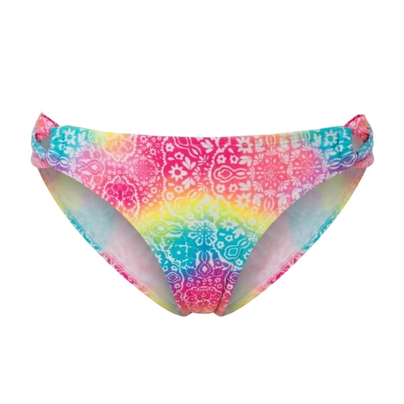 SO Multi-Color Cut-Out Sides Bikini Swim Bottom Juniors' Small