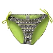 SO Neon Green Aztec Side Tie Bikini Bottom Swimwear Juniors' XL