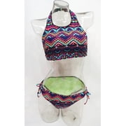 SO Tribal Print High Neck 2-Piece Bikini Set Swimwear Juniors Womens Small