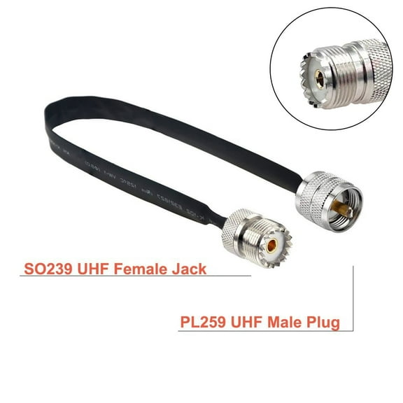 SO239 Door and Flat Coaxial Cable 50 Ohm Coaxial Extension Cable