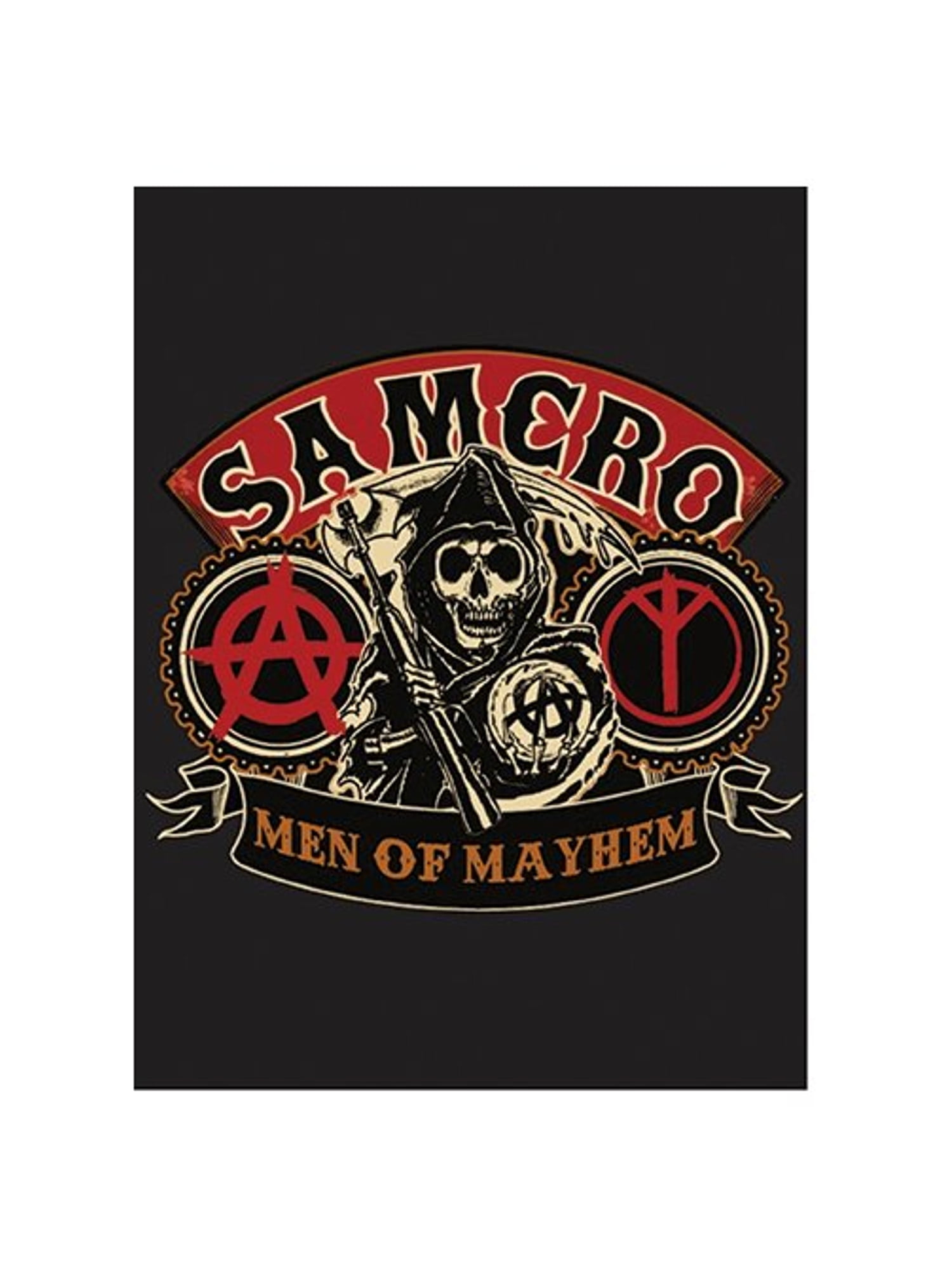 SOA Sons of Anarchy Men of Mayhem Velour Light Weight 60" x 80" Official Licensed Plush Blanket