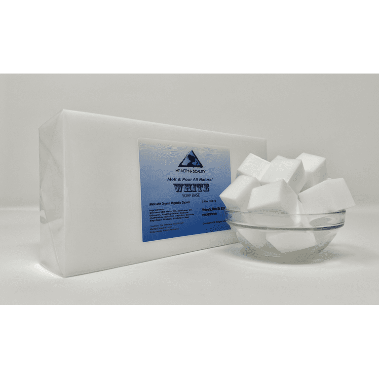 2 lb EXTRA HARD MILLED WHITE Melt and Pour Soap Base 100% All Natural  Glycerin NO SWEAT - THE GOURMET ROSE