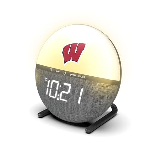 SOAR NCAA Sunrise Alarm Clock - Wisconsin Badgers
