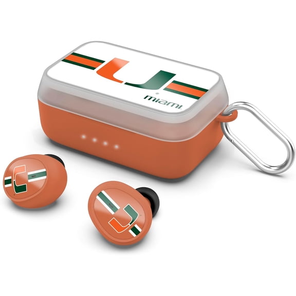 SOAR NCAA True Wireless Earbuds - Miami Hurricanes