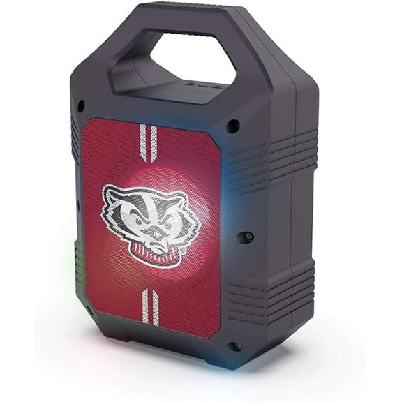 SOAR NCAA Unisex ShockBox XL Wireless Bluetooth Speaker - Wisconsin Badgers