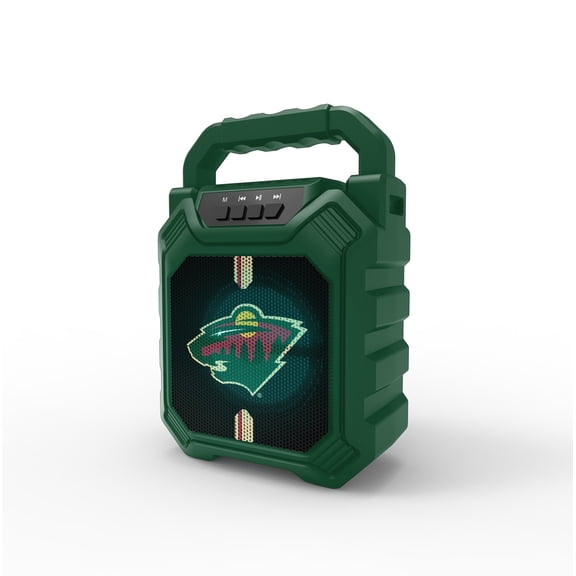SOAR NHL LED ShockBox Wireless Bluetooth Speaker with FM radio-Minnesota Wild