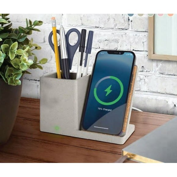 SOAR White Wireless Charging Pen Cup