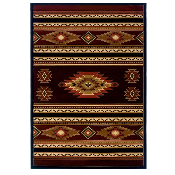 United Weavers Designer Contours CEM Soaring Diamond Terracotta Area Rug 5'3" x 7'6"