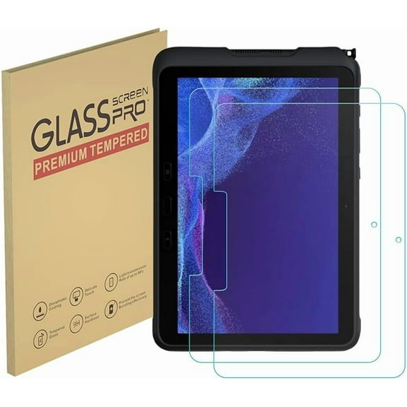 SOATUTO 2-Pack Glass Screen Protector for Samsung Galaxy Tab Active5 Pro/Tab Active4 Pro 10.1 SM-X350/X358/T630/T545 Released in 2022/2025 - Tempered Glass Film/High Definition / 9H Hardness