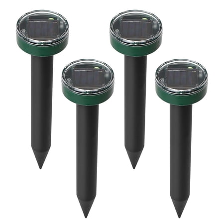 SOATUTO 4 Pack Solar Power Ultrasonic Mice Gopher Mole Pest Snake Repellent Repeller