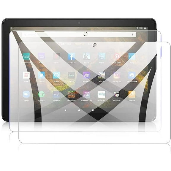 SOATUTO For Amazon Fire HD 10 2021 Tablet Screen Protector,Fire HD 10 Kids/Fire HD 10 Kids Pro/Fire HD 10 Plus Tablet 10.1 Inch Screen Protector Tempered Glass HD No Bubble 9H Anti-Scratch (2 Pcs)
