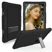 SOATUTO for Aoyodkg Tab A22 10.1 Case , Shock-Resistant Rugged Hybrid Kids Friendly Sturdy Shell Built-in Stand for Meberry M7 / Awow UTBook / Logic T10L JUSYEA J5-W 10.1 inch Tablet - Black Black
