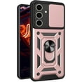 thumbnail image 1 of SOATUTO Armor Case for Samsung Galaxy S24 S24 Plus S24 Ultra with Slide Camera Cover & Rotated Magnetic Ring Kickstand, Shockproof Protection Phone Cover Case for Samsung Galaxy S24 Ultra, Rose Gold, 1 of 6