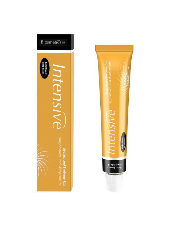 Biosmetics Intensive Eyelash & Eyebrow Tint Dye Tube XXL 20ml Made in Germany / US Fast Shipping - Deep Black