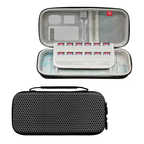 SOATUTO Carrying Case for Nintendo Switch 2 (2025), Large Capacity Protective Hard Shell Portable Travel Case Pouch for Switch 2, with 12 Game Card Slots and Pockets for Console & Accessories