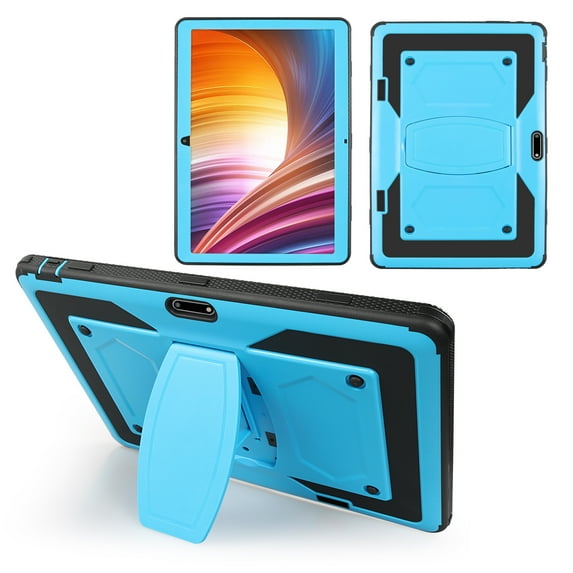 SOATUTO Case for Dragon Touch Max 10 Plus , Hybrid Case Built Stand for Veidoo T10 / ANTEMPER / Meize K105/K106/K101 / Flyingtech F10 / Victbing / Lectrus / FEONAL / Wecool / HOOZO 10 inch - Blue