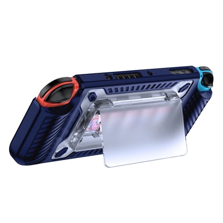 SOATUTO Case Fit for Nintendo Switch OLED,Shock-Absorption & Anti-Scratch Rugged Protective Cover Case Fit for Switch OLED Console & Joy-Con Controller(Blue)