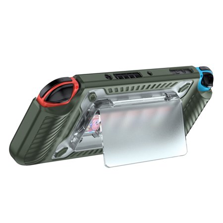 SOATUTO Case Fit for Nintendo Switch OLED,Shock-Absorption & Anti-Scratch Rugged Protective Cover Case Fit for Switch OLED Console & Joy-Con Controller(Green)
