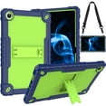 thumbnail image 1 of SOATUTO Case For Onn. 10.4" Tablet Pro 2023 Model: 100110603 Heavy Duty Protective Cover with Kickstand Built in Shoulder Strap Kids Friendly Shell Case Fit for Onn 10.4 inch Tablet Pro - Navy+Green, 1 of 6