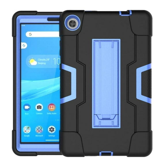SOATUTO Case for Lenovo M8 Gen 3 2022 HD LTE Lenovo M8 Tablet Case Heavy Duty Drop-Proof Shock-Resistant Rugged Hard Back Case Built-in Stand For Lenovo Tab M8 2022 / M8 HD LTE 8.0 inch - Black+Blue
