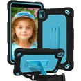 thumbnail image 1 of SOATUTO Case for Nokia T10 Tablet Case Heavy Duty for Nokia T10 8 inch 2022 Tablet Shock Resistant Rugged Hybrid Kids Friendly Cover Built-in Hand Free Kickstand Shoulder Strap - Black+Blue, 1 of 6