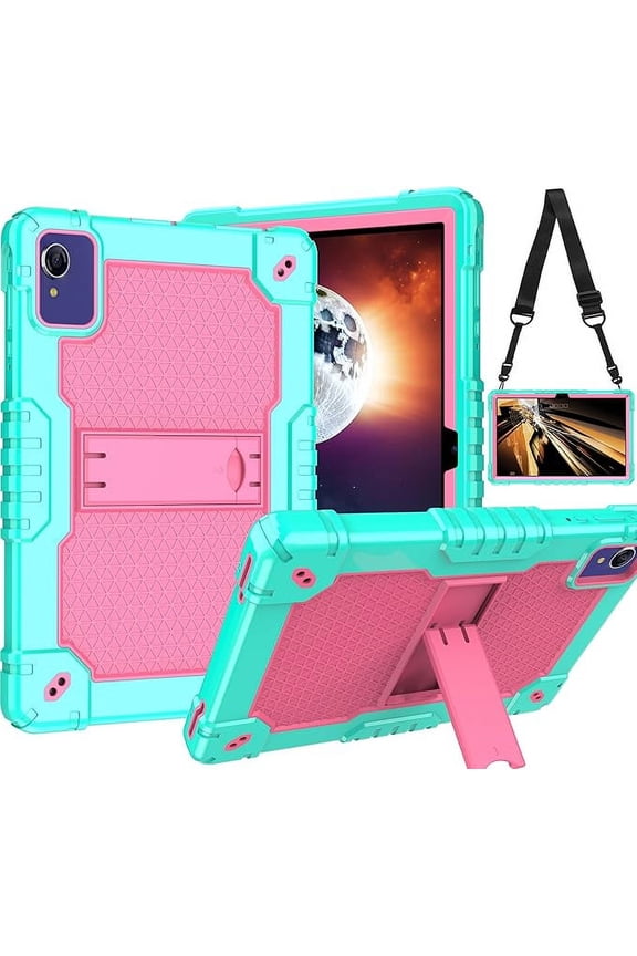 Case for Pritom Tab 10 Lite Tablet 10.1/ Baken Tab 10 Lite Tablet 10.1 Inch/Case for LvilleTablet P11/ APOLOSIGN EP103A/Wetap M10 Tablet Case ShockProof with Stand Cover (Green/Pink)