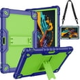 thumbnail image 1 of SOATUTO Case for Sky PAD 10 10.1 inch Tablet, Heavy Duty Protective Cover with Kickstand Built in Shoulder Strap Kids Case for Sky PAD 10 10.1" Tablet (Navy Blue/Green), 1 of 5