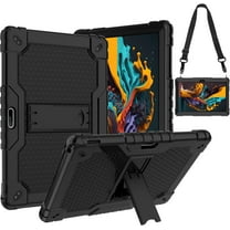 SOATUTO Case for Sky PAD 10 10.1 inch Tablet, Heavy Duty Protective Cover with Kickstand Built in Shoulder Strap Kids Case for Sky PAD 10 10.1" Tablet (Black/Black)