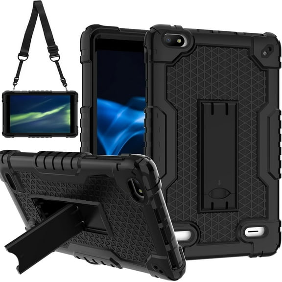 SOATUTO Case for Sunshine T1 Elite/Foxx T8/Qlink Scepter 8/Sky Pad 8/NUU Tab 8/Sky Devices Elite OctaX/Sky Devices Elite T8 Plus/Xmobile X8/Sky Devices (Black/Black)