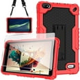 thumbnail image 1 of SOATUTO Case for Sunshine T1 Elite/Foxx T8/Qlink Scepter 8/Sky Pad 8/NUU Tab 8/Sky Devices Elite OctaX/Sky Devices Elite T8 Plus/Xmobile X8/Sky Devices with screen protector (Red/Black/1 PC), 1 of 7