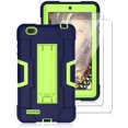 thumbnail image 1 of SOATUTO Case for Walmart Onn 7 Inch 1st / 2nd Gen Tablet With Tempered Glass Screen Protector Heavy-Duty Rugged Hybrid Built-in Stand For Walmart Onn 7 Model 100005206 100015685 (Navy+Green/2 Pcs), 1 of 5