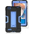 thumbnail image 1 of SOATUTO Case for Walmart Onn 7 Inch 1st / 2nd Gen Tablet With Tempered Glass Screen Protector Heavy-Duty Rugged Hybrid Built-in Stand For Walmart Onn 7 Model 100005206 100015685(Black+Blue/1 Pcs), 1 of 5