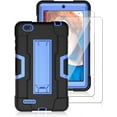 thumbnail image 1 of SOATUTO Case for Walmart Onn 7 Inch 1st / 2nd Gen Tablet With Tempered Glass Screen Protector Heavy-Duty Rugged Hybrid Built-in Stand For Walmart Onn 7 Model 100005206 100015685(Black+Blue/2 Pcs), 1 of 5