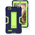 thumbnail image 1 of SOATUTO Case for Walmart Onn 7 Inch 1st / 2nd Gen Tablet With Tempered Glass Screen Protector Heavy-Duty Rugged Hybrid Built-in Stand For Walmart Onn 7 Model 100005206 100015685 (Navy+Green/1 Pcs), 1 of 5