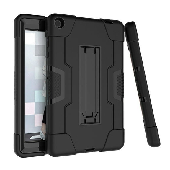 SOATUTO Case for Walmart Onn 8 Pro 8 Inch Tablet, Heavy Duty Drop Proof and Shock Resistant Rugged Hybrid Case Built-in Stand, for Walmart Onn 8 Inch Tablet Model 100003561 - Black+Black